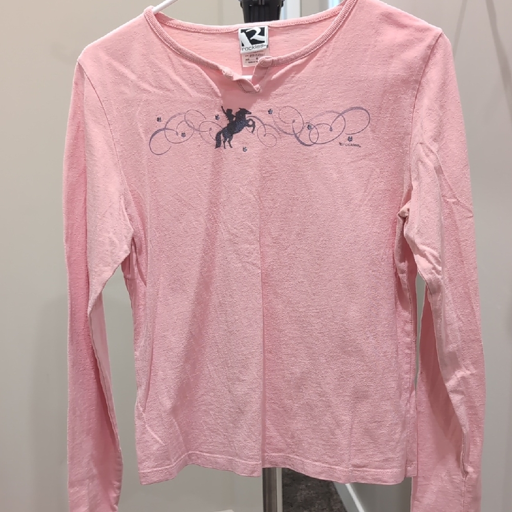 Rockies Pink Long Sleeve Kids Tee with Graphic